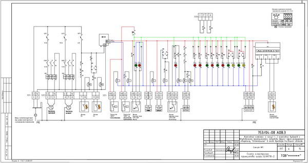 схема электрическая принципиальная шкафа управления